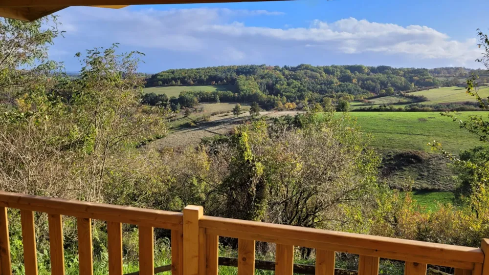 Location - Chalet Premium 30M² (2 Chambres) + Terrasse Couverte 12M² + Clim + Tv + Lv - Flower Camping Les Terrasses de Dordogne