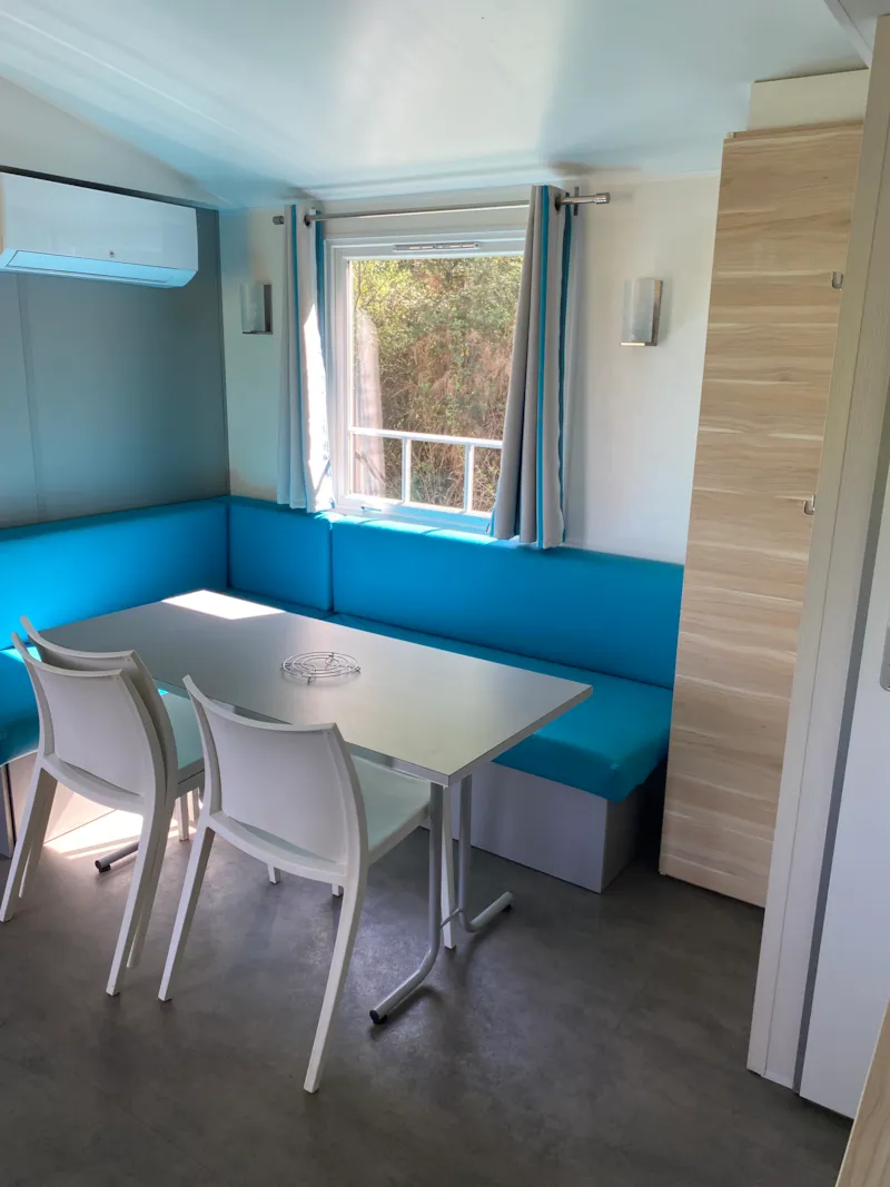 Mobil-Home Premium 30 M²  (3 Chambres) Terrasse Semi-Couverte 15M² + Tv + Lv + Clim