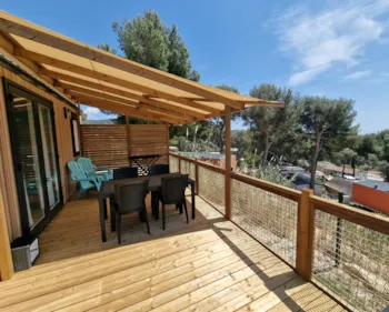Mietunterkunft - Premium 2 Familienzimmer 31,6M² (8,6Mx4,2M), + Klimaanlage + Geschirrspülmaschine + Gas Plancha + Tv - Camping de Ceyreste