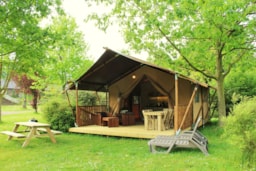 Huuraccommodatie(s) - Canvas Cottage Woody Confort - Castel Camping Le Brévedent
