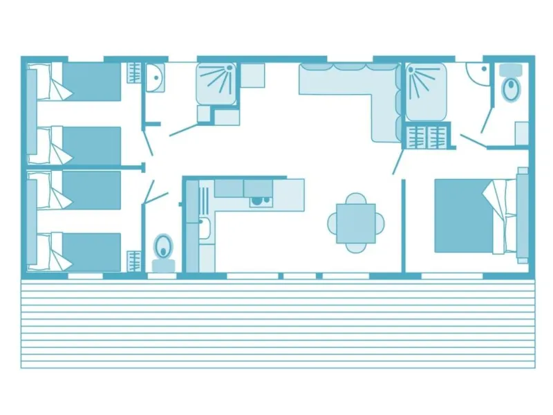 Cottage Santorin - 3 Chambres - 2 Salles De Bain ****