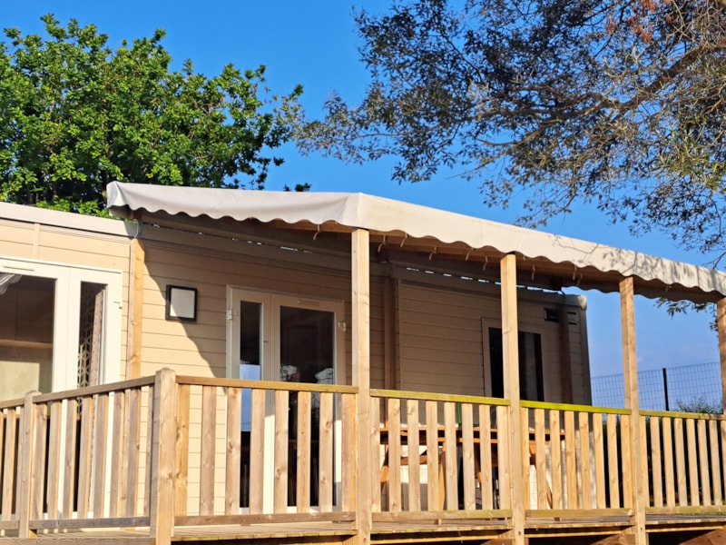 Mobilheim COMFORT  MEERBLICK 3 Schlafzimmer +  überdachter terrasse