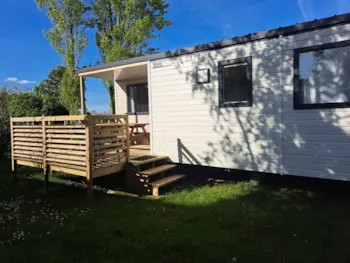 Mietunterkunft - Mobilheim Comfort Meerblick   2 Schlafzimmer - Terrasse - Camping Les Madières