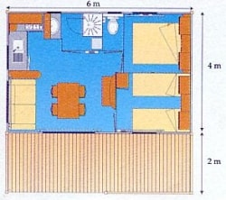 Chalet Confort Cannelle 24M² - 2 Chambres- 4 Personnes