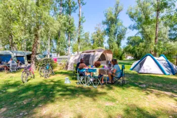 Pitch - Pitch Nature :  1 Car   Tent /Caravan / Camper - Camping Les Saules