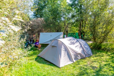 Pitch Trekking Package by foot or by bike with tent .space reserved for hikers by bike, motorbike or on foot