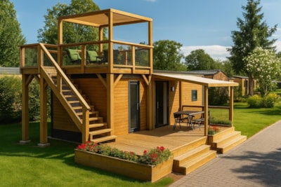 Prestige Plus mobile home with rooftop terrace and sea view - 3 bedrooms - 32m² — 2