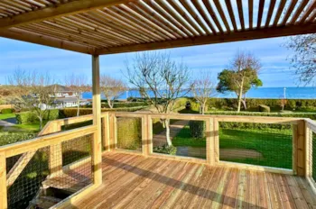 Mietunterkunft - Mobilheim Prestige Plus Mit Dachterrasse Und Meerblick – 3 Schlafzimmer – 32 M² - Camping Baie de Saint Pol