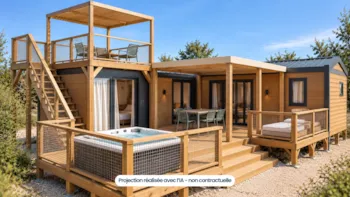 Huuraccommodatie(s) - Prestige Plus-Suite Met Jacuzzi – 4 Slaapkamers - Camping Baie de Saint Pol