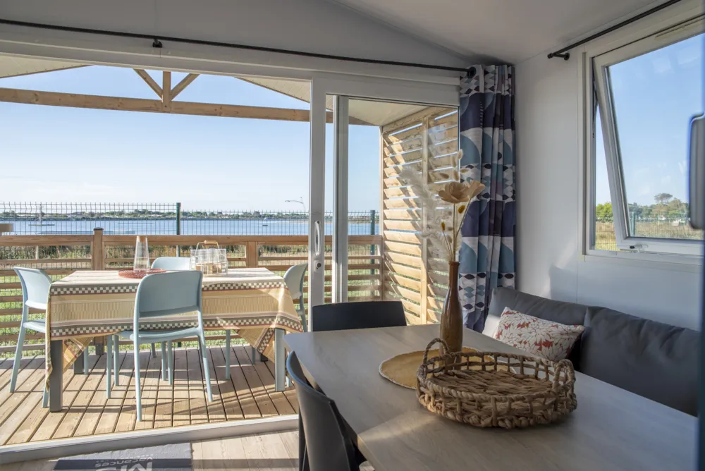 Huuraccommodatie(s) - Cottage Panorama Comfort Airco - Uitzicht Lagune / S - Camping Campéole La Côte des Roses