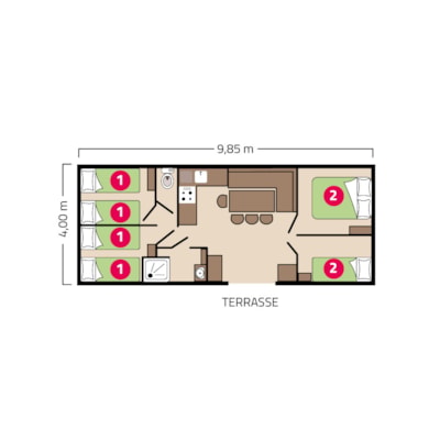 Mobile home Géneration- 36m² - 4 bedrooms — 3