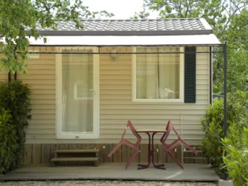Huuraccommodatie(s) - Stacaravan Courcelles 16M2 - 1 Slaapkamer / Terras - Camping de Sologne Salbris