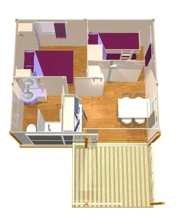 Chalet Bellevue 29 M² - 2 Chambres / Terrasse Couverte 7 M²