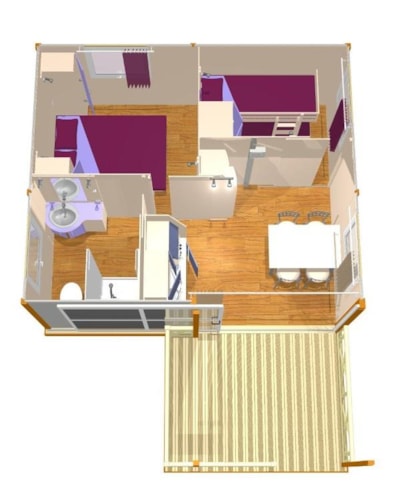 Chalet BELLEVUE 29 m² - 2 bedrooms / sheltered terrace 7 m²