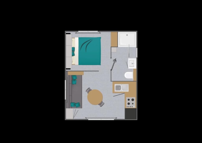 Mobil Home Bora - 1 Chambre - 18 M² - Terrasse 9 M² - Nouveauté 2020