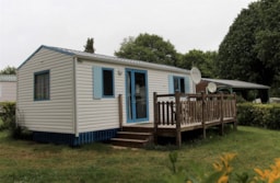 Accommodation - Mobil-Home Bleuet - 25 M²  4 Places- Terrasse 11 M² - Camping Le Clos du Blavet