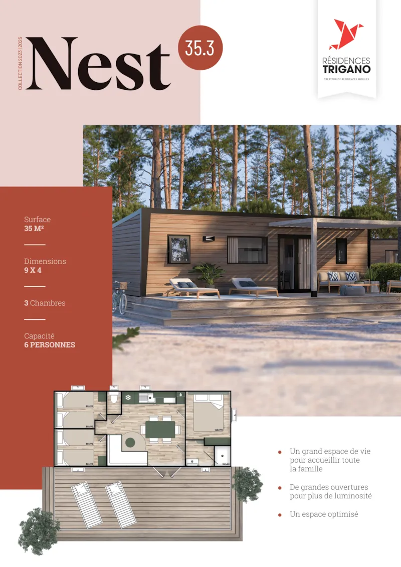 Mobil-Home Nest 35.3 - 3 Ch  - Nouveauté 2023
