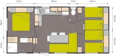FORET 34.5m²  (3 bedrooms) terrace + TV — 9