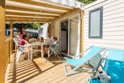 Location - Mobil-Home Evasion  28.5M² (2 Chambres) (- De 8 Ans) + Tv + Terrasse - Camping Bois Soleil