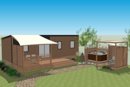Alojamiento - Mobile Home Premium 3 Bedrooms (37M²) With Spa - Camping Bois Soleil