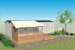 Alojamiento - Mobile Home Sable + 40M² (4 Bedrooms, 2 Bathrooms) - Camping Bois Soleil