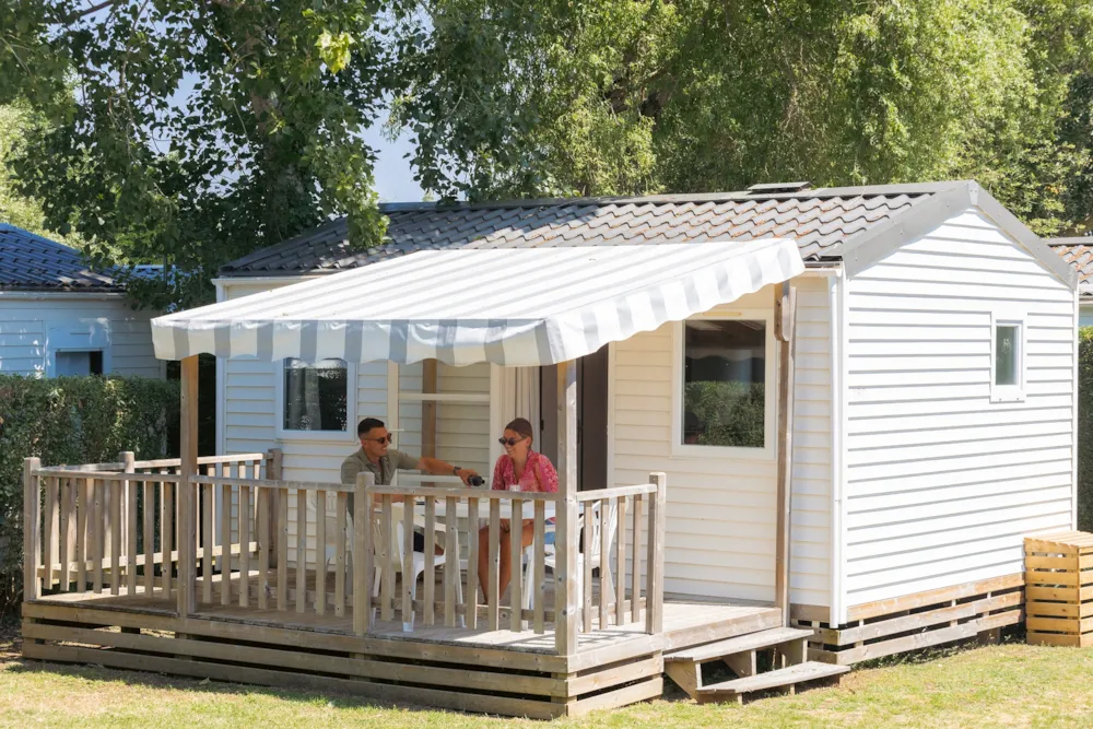 Mietunterkunft - Mobilheim 18.6M² (1 Zimmer) + Terrasse + Tv - Camping Bois Soleil