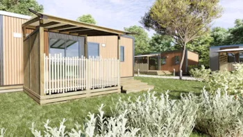 Accommodation - Mobil-Home Plage Plus 18.6M² (New) (1 Bedroom) + Tv + Air Conditioning + Dishwasher - Camping Bois Soleil