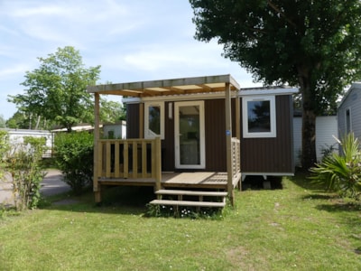 Mobile-home Confort 18m² - 1 bedroom + sheltered terrace + TV