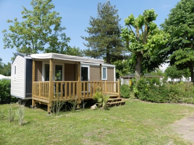 Mobile-home Confort 27m² - 2 bedrooms + Half-covered terrace + TV