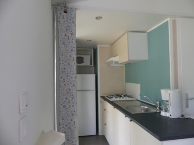 Mobile-home Confort 27m² - 2 bedrooms + Half-covered terrace + TV