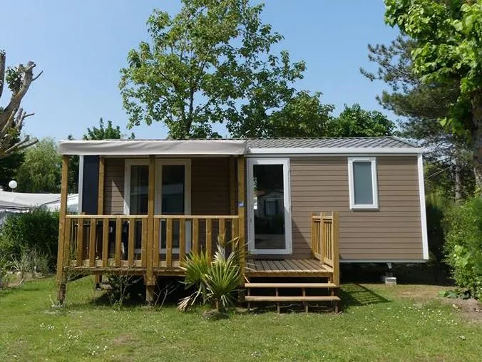 Mobil Home Confort 27M² - 2 Chambres + Terrasse Semi-Couverte + Tv