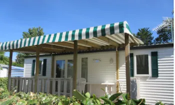 Accommodation - Standard Mobile Home, 27 M² - 2 Bedrooms + Semi-Covered Terrace + Tv + Air Conditioning - Flower Camping Le Nauzan Plage