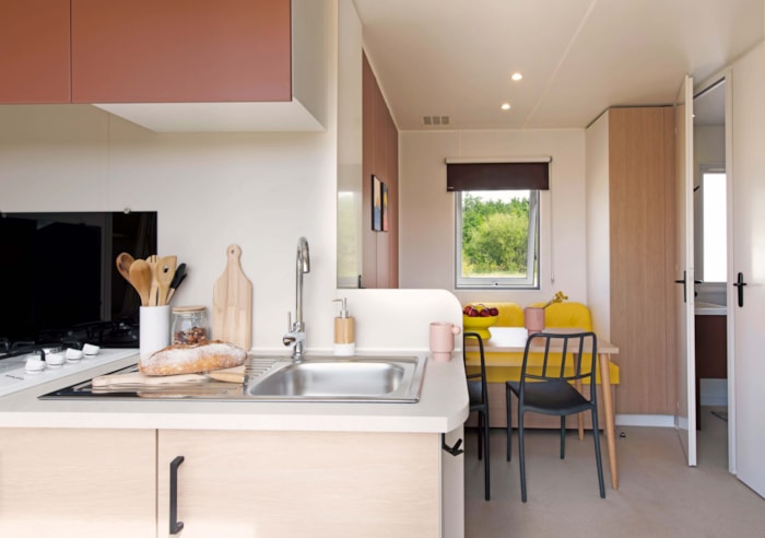 Mobil-Home Confort 22M² - 2 Chambres - Terrasse Semi-Couverte +Tv