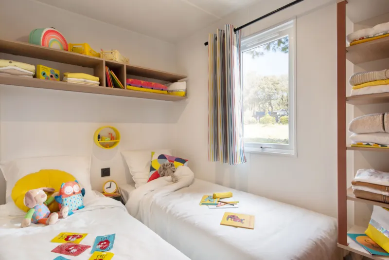 Mobil-Home Confort 22M² - 2 Chambres - Terrasse Semi-Couverte +Tv