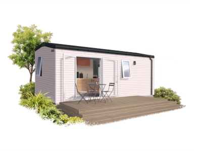 Mobile-home Confort 22m² - 2 bedrooms - Half-covered terrace +TV