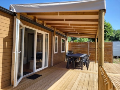 Mobile-home Confort 58m² - 5 bedrooms - Half-covered terrace + Dishwasher + TV