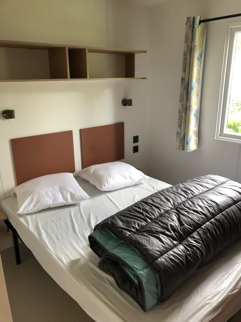 Mobil Home Confort 27M² - 2 Chambres + Terrasse Semi-Couverte + Tv