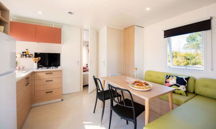 Mobil-Home Premium 29M² - 3 Chambres - Terrasse Semi-Couverte + Lave-Vaisselle - Tv