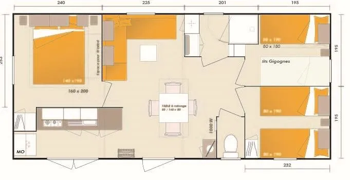 Mobil-Home Classique 3 Chambres- Les Faïsses