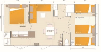 Classic mobile home - 3 bedrooms- Les Faïsses
