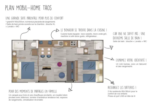 Huuraccommodatie(s) - Taos Prestige- Les Faïsses - image n°9 - Camping LA CHAPOULIÈRE