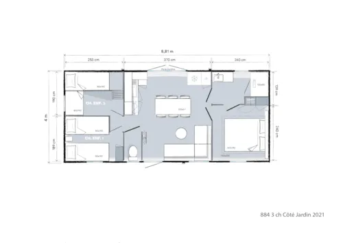 Location - Cottage - 3 Chambres- Les Cévennes - image n°7 - Camping LA CHAPOULIÈRE