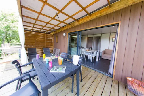 Location - Chalet Cosy- Les Cévennes - image n°3 - Camping LA CHAPOULIÈRE