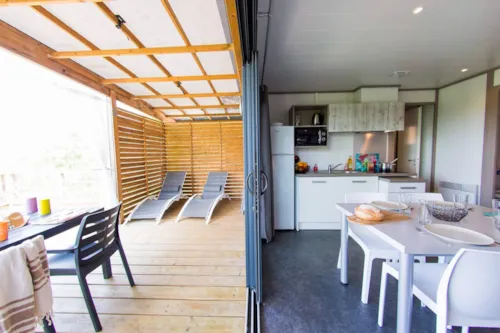 Location - Chalet Cosy- Les Cévennes - image n°5 - Camping LA CHAPOULIÈRE