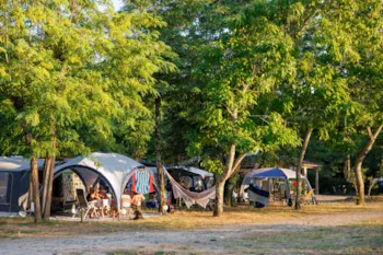 Stellplatz - Komfortplatz Plus -  Le Village - Camping LA CHAPOULIÈRE