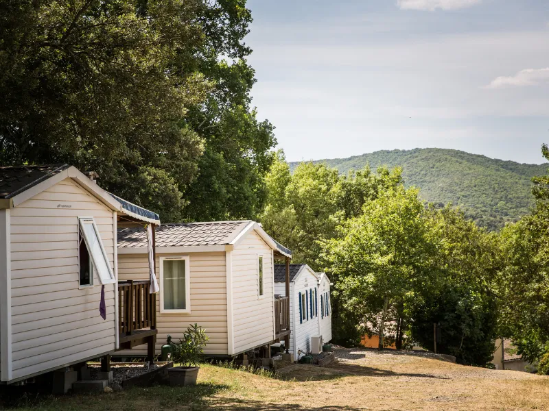 Mietunterkunft - Mobil-Home Komfort- Les Faïsses - Camping LA CHAPOULIÈRE