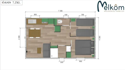 Huuraccommodatie(s) - Cottage Panorama-La Rive - image n°8 - Camping LA CHAPOULIÈRE