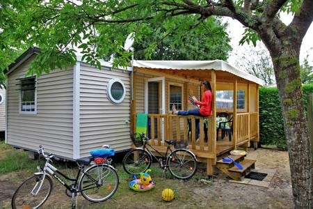 Mobile home - 2 bedrooms - Covered wooden terrace