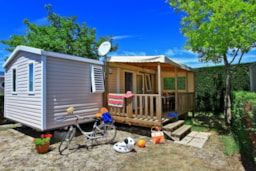 Huuraccommodatie(s) - Stacaravan 2 Kamers Covered Wooden Terrace 4 Pers - Camping Les Acacias