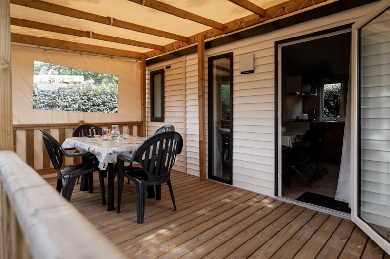 Mobile home - 2 bedrooms 4/6 pers- Covered wooden terrace (S)